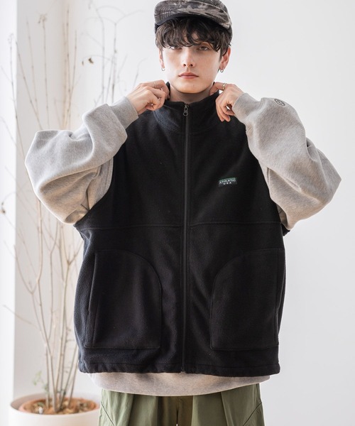 DISCUS（ディスカス）の「【DISUCUS/ディスカス】フリースベスト（ベスト・メンズ・グリーン/ブラック・ONE SIZE）」の7枚目の写真