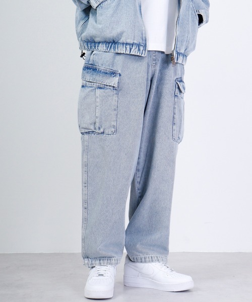 FUNALIVE(ファンアライブ)の「12oz デニム イージーカーゴパンツ セットアップ対応(デニムパンツ・メンズ・ブラック系その他/ブラック/ブルー/インディゴブルー/ブルー系その他・XL/L/M)」の5枚目の写真