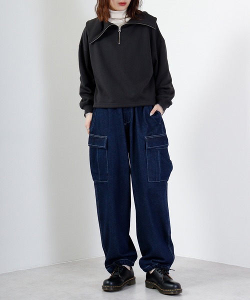 FUNALIVE(ファンアライブ)の「12oz デニム イージーカーゴパンツ セットアップ対応(デニムパンツ・メンズ・ブラック系その他/ブラック/ブルー/インディゴブルー/ブルー系その他・XL/L/M)」の14枚目の写真