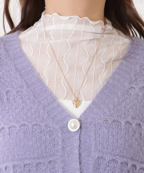 ラバンダ　lavanda パールボタンニット ラバンダ lavanda パールボタンニット（好評ににつき復刻