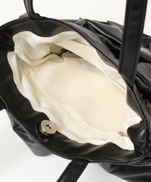 Burner(バーナー)の「【OKUOKU 0909】ダブルフリル メッシュハンドル トートバッグ oku-bag-728836699654-30 Y(トートバッグ・レディース・シルバー系その他/ブラック・FREE)」の11枚目の写真