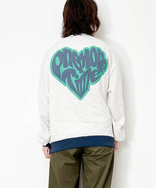 Ritzy(リッツィー)の「TC 裏毛 バックプリント ハーフZIPスウェット(ハートROGO) レディース メンズ(スウェット・メンズ・ブラック/グリーン/アッシュ・X-LARGE/MEDIUM/LARGE)」の2枚目の写真