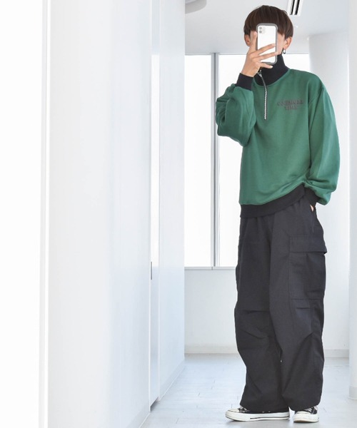 Ritzy(リッツィー)の「TC 裏毛 バックプリント ハーフZIPスウェット(ハートROGO) レディース メンズ(スウェット・メンズ・ブラック/グリーン/アッシュ・X-LARGE/MEDIUM/LARGE)」の22枚目の写真
