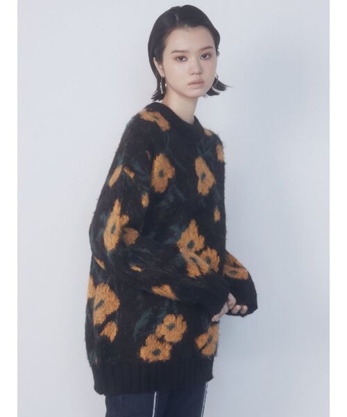 EMODA(エモダ)の「フラワードットオーバーニット(ニット/セーター・レディース・オレンジ/ブルー/ミント・FREE)」の8枚目の写真