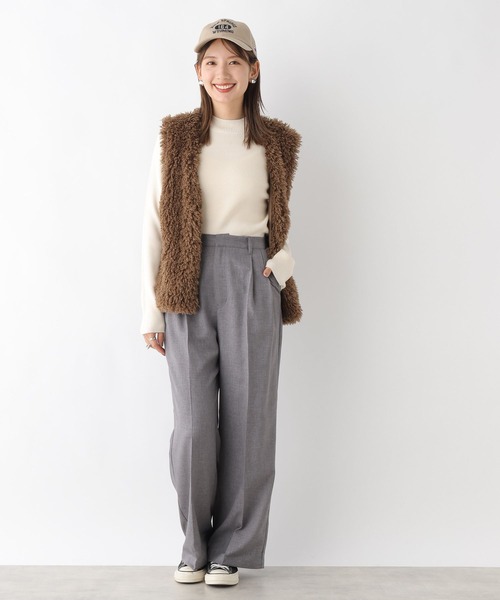 LEPSIM（レプシィム）の「【Champion／チャンピオン】コラボCAP　973016（キャップ・レディース・ブラック/ベージュ・ONE SIZE）」の5枚目の写真