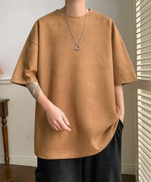 【Bl】 [IZU] サマースエードビッグシルエットTシャツ