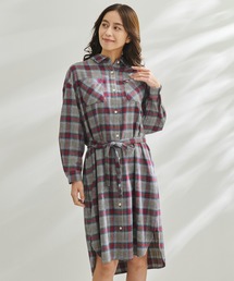 Arnold Palmer | ネルチェック シャツワンピース(シャツワンピース)