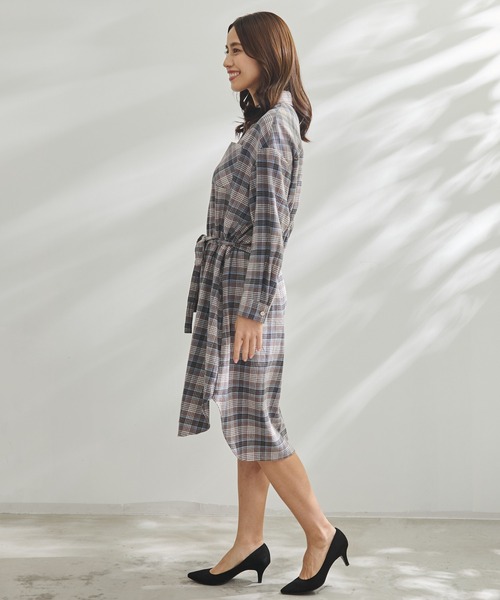 のえ「新品未使用」コットンネル・チェック・ルーズドレス赤系&ワンピMグレー Arnold Palmer（アーノルドパーマー）の「ネルチェック シャツ