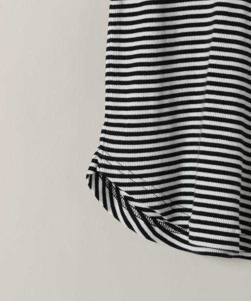 JEANASIS(ジーナシス)の「ソフトリブカットLS/988183(Tシャツ/カットソー・レディース・ブラック/ホワイト/ブラック×ホワイト/チャコールグレー・FREE)」の9枚目の写真