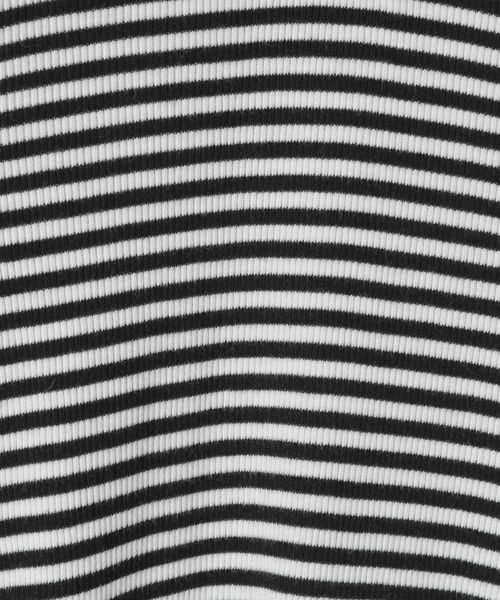 JEANASIS(ジーナシス)の「ソフトリブカットLS/988183(Tシャツ/カットソー・レディース・ブラック/ホワイト/ブラック×ホワイト/チャコールグレー・FREE)」の11枚目の写真