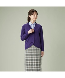 Vネック 丸裾 ニットカーディガン