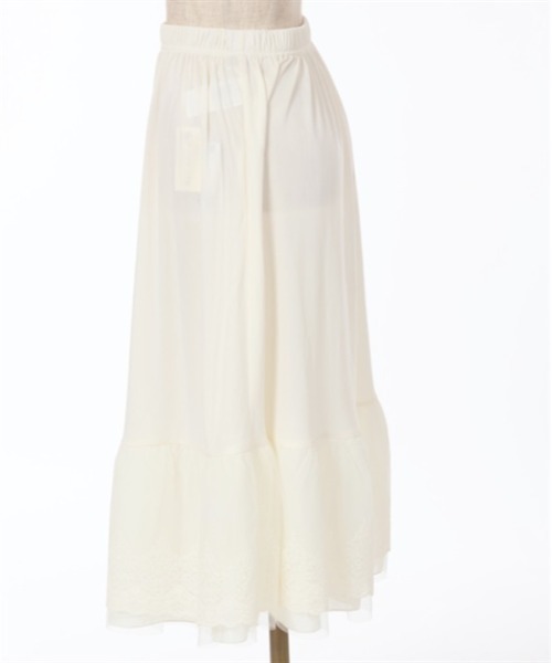 axes femme(アクシーズファム)の「選べる着丈レースペチスカート(その他アンダーウェア/インナー・レディース・ブラック/キナリ・MEDIUM/SMALL/LARGE)」の7枚目の写真