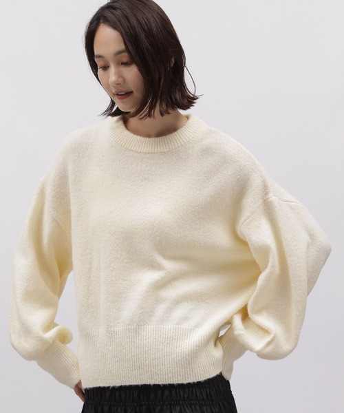 LAKOLE（ラコレ）の「5ゲージ袖ボリュームニットプルオーバー / 988123（ニット/セーター・レディース・ライトグリーン/アイボリー/イエロー系1/ライトグレー・MEDIUM/SMALL）」の9枚目の写真