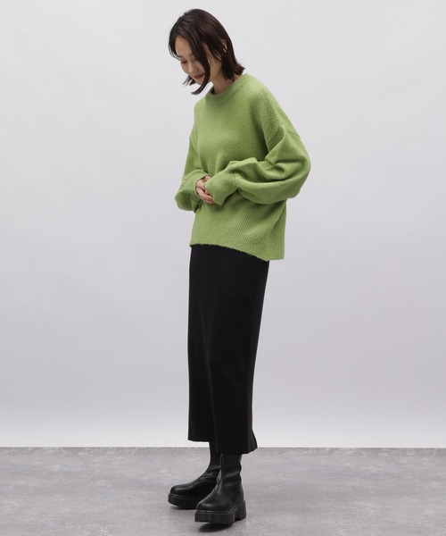 LAKOLE（ラコレ）の「5ゲージ袖ボリュームニットプルオーバー / 988123（ニット/セーター・レディース・ライトグリーン/アイボリー/イエロー系1/ライトグレー・MEDIUM/SMALL）」の13枚目の写真