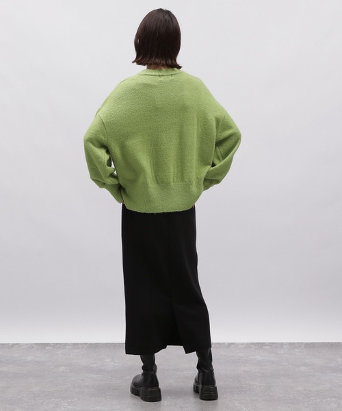LAKOLE（ラコレ）の「5ゲージ袖ボリュームニットプルオーバー / 988123（ニット/セーター・レディース・ライトグリーン/アイボリー/イエロー系1/ライトグレー・MEDIUM/SMALL）」の14枚目の写真