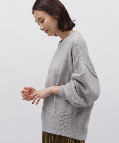 LAKOLE（ラコレ）の「5ゲージ袖ボリュームニットプルオーバー / 988123（ニット/セーター・レディース・ライトグリーン/アイボリー/イエロー系1/ライトグレー・MEDIUM/SMALL）」の6枚目の写真