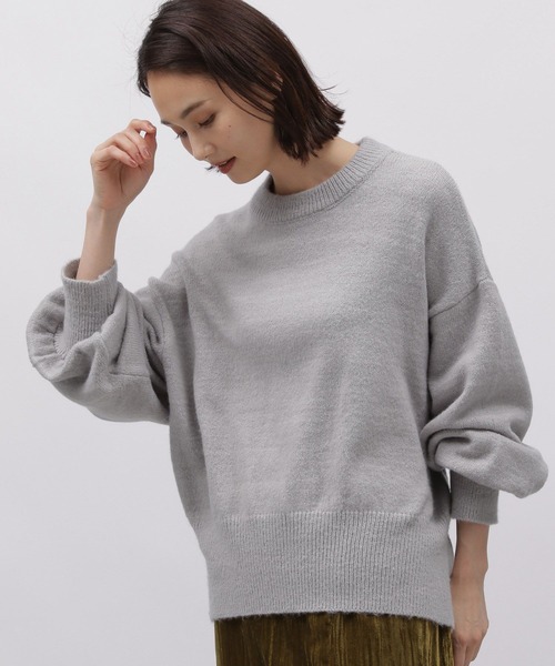 LAKOLE（ラコレ）の「5ゲージ袖ボリュームニットプルオーバー / 988123（ニット/セーター・レディース・ライトグリーン/アイボリー/イエロー系1/ライトグレー・MEDIUM/SMALL）」の7枚目の写真