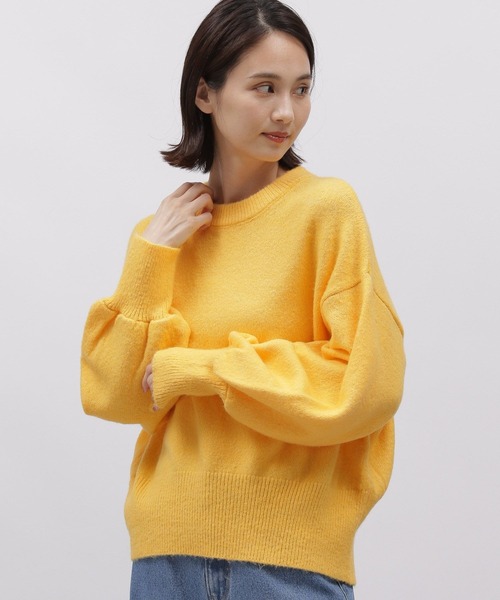 LAKOLE（ラコレ）の「5ゲージ袖ボリュームニットプルオーバー / 988123（ニット/セーター・レディース・ライトグリーン/アイボリー/イエロー系1/ライトグレー・MEDIUM/SMALL）」の20枚目の写真