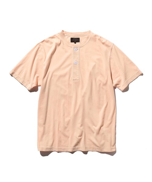 BEAMS PLUS（ビームスプラス）の「BEAMS PLUS / ヘンリーネック Tシャツ（Tシャツ/カットソー・メンズ・グレー/サックスブルー/イエロー/ピンク/オリーブ/シルバー・L/S/XL/M）」の5枚目の写真