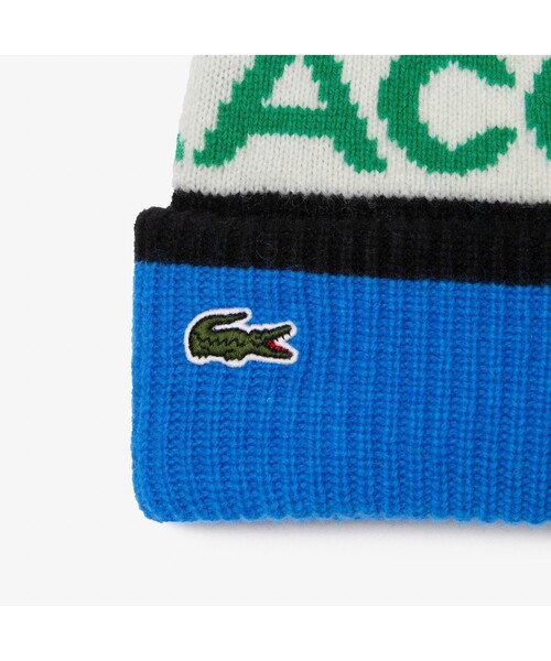LACOSTE（ラコステ）の「リサイクルニットノルディックニットキャップ（ニットキャップ/ビーニー・レディース・ブルー・FREE）」の2枚目の写真