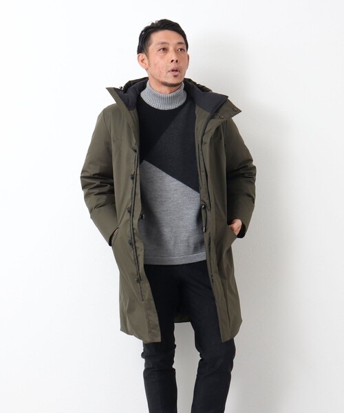 Stutostein Nolley's（シュテットシュタインノーリーズ）の「カシミヤ混 切替モックネックニット（ニット/セーター・メンズ・グレー系その他/ブルー系その他・L/M）」の8枚目の写真