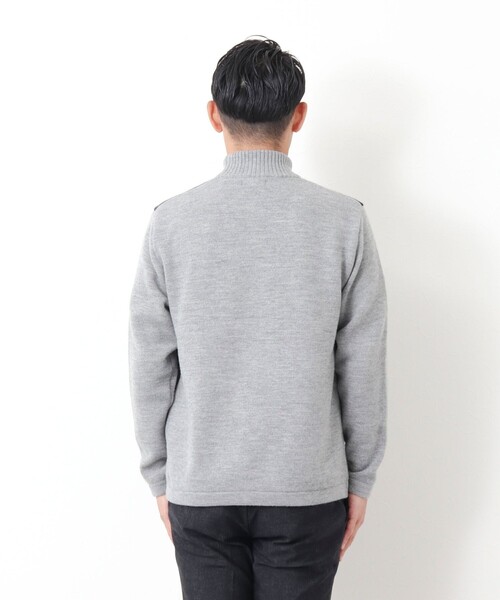 Stutostein Nolley's（シュテットシュタインノーリーズ）の「カシミヤ混 切替モックネックニット（ニット/セーター・メンズ・グレー系その他/ブルー系その他・L/M）」の13枚目の写真