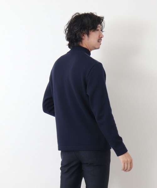Stutostein Nolley's（シュテットシュタインノーリーズ）の「カシミヤ混 切替モックネックニット（ニット/セーター・メンズ・グレー系その他/ブルー系その他・L/M）」の21枚目の写真
