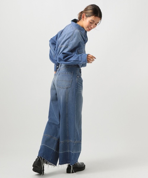BAYFLOW（ベイフロー）の「デニムオーバーシャツ（シャツ/ブラウス・レディース・サックスブルー/ブラック・FREE）」の17枚目の写真