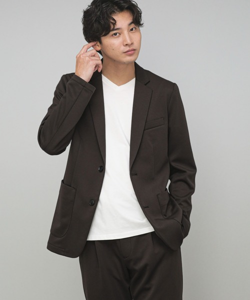 NANO universe（ナノユニバース）の「ポリエステルダンボール セットアップ / ジャケット＆パンツ（セットアップ・メンズ・ネイビー/チャコール・L/M/S）」の4枚目の写真