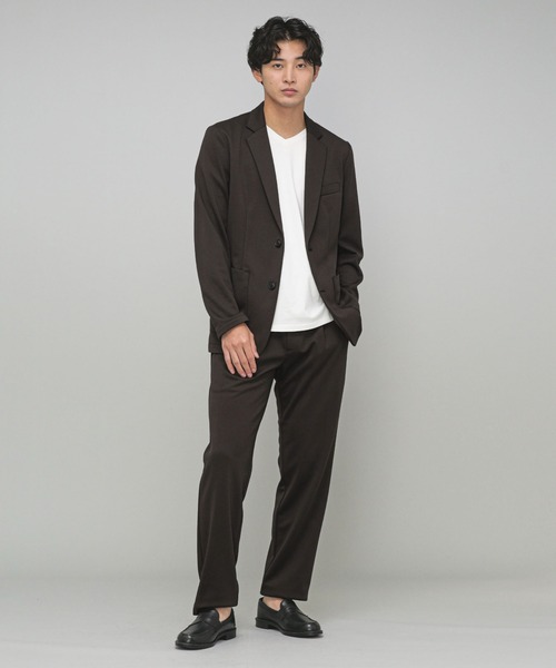 NANO universe（ナノユニバース）の「ポリエステルダンボール セットアップ / ジャケット＆パンツ（セットアップ・メンズ・ネイビー/チャコール・L/M/S）」の7枚目の写真