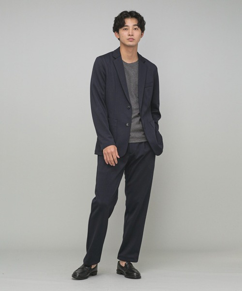 NANO universe（ナノユニバース）の「ポリエステルダンボール セットアップ / ジャケット＆パンツ（セットアップ・メンズ・ネイビー/チャコール・L/M/S）」の14枚目の写真