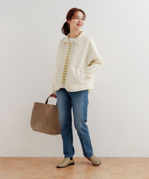 URBAN RESEARCH DOORS（アーバンリサーチドアーズ）の「撥水リバーシブルパデットジャケット（ダウンジャケット/コート・レディース・アイボリー/ブラック・MEDIUM）」の14枚目の写真