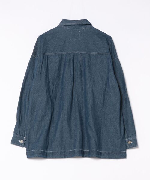 チチカカ(チチカカ)の「ライトオンスデニムシャツ【ユニセックス】(シャツ/ブラウス・メンズ・インディゴブルー/ブルー・FREE)」の7枚目の写真