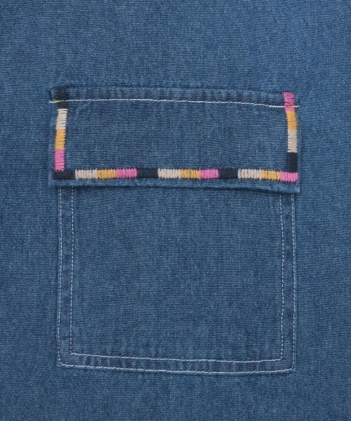 チチカカ(チチカカ)の「ライトオンスデニムシャツ【ユニセックス】(シャツ/ブラウス・メンズ・インディゴブルー/ブルー・FREE)」の11枚目の写真