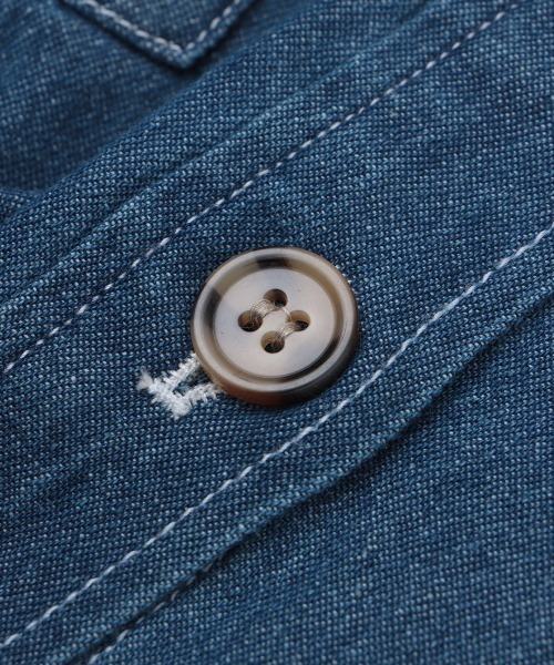 チチカカ(チチカカ)の「ライトオンスデニムシャツ【ユニセックス】(シャツ/ブラウス・メンズ・インディゴブルー/ブルー・FREE)」の13枚目の写真