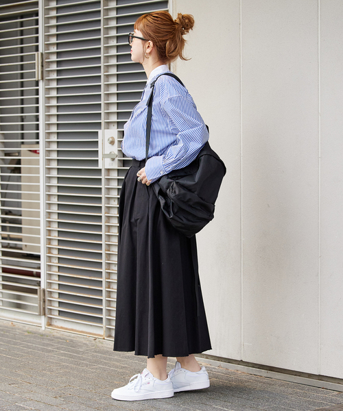 B.C STOCK(ベーセーストック)の「フレアタックスカート(スカート・レディース・ベージュ/イエロー/ブラック・SMALL/MEDIUM)」の5枚目の写真