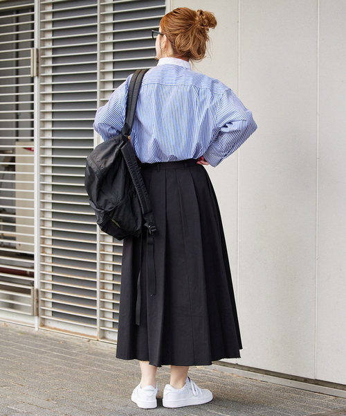 B.C STOCK(ベーセーストック)の「フレアタックスカート(スカート・レディース・ベージュ/イエロー/ブラック・SMALL/MEDIUM)」の6枚目の写真