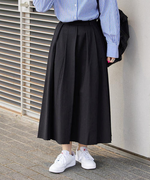 B.C STOCK(ベーセーストック)の「フレアタックスカート(スカート・レディース・ベージュ/イエロー/ブラック・SMALL/MEDIUM)」の8枚目の写真