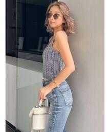 GYDA | ブリーチケーブルニットキャミソール(キャミソール)