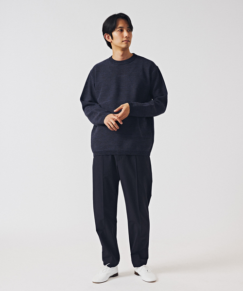 EDIFICE（エディフィス）の「ギマコットン ミックスヤーン プルオーバーニット（ニット/セーター・メンズ・グリーン/ネイビー/ダークブルー・MEDIUM/LARGE）」の12枚目の写真