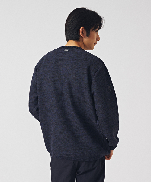 EDIFICE（エディフィス）の「ギマコットン ミックスヤーン プルオーバーニット（ニット/セーター・メンズ・グリーン/ネイビー/ダークブルー・MEDIUM/LARGE）」の13枚目の写真