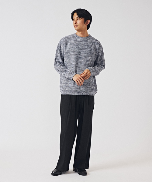 EDIFICE（エディフィス）の「ギマコットン ミックスヤーン プルオーバーニット（ニット/セーター・メンズ・グリーン/ネイビー/ダークブルー・MEDIUM/LARGE）」の14枚目の写真