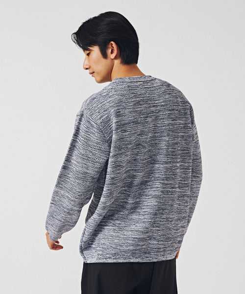 EDIFICE（エディフィス）の「ギマコットン ミックスヤーン プルオーバーニット（ニット/セーター・メンズ・グリーン/ネイビー/ダークブルー・MEDIUM/LARGE）」の17枚目の写真