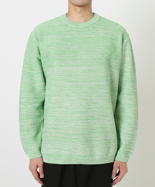 EDIFICE（エディフィス）の「ギマコットン ミックスヤーン プルオーバーニット（ニット/セーター・メンズ・グリーン/ネイビー/ダークブルー・MEDIUM/LARGE）」の18枚目の写真