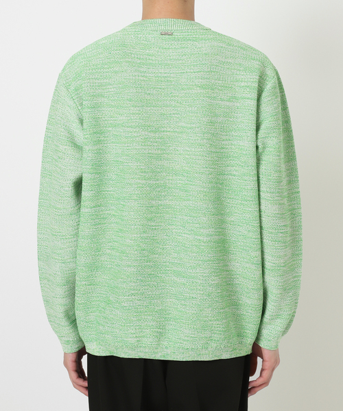 EDIFICE（エディフィス）の「ギマコットン ミックスヤーン プルオーバーニット（ニット/セーター・メンズ・グリーン/ネイビー/ダークブルー・MEDIUM/LARGE）」の20枚目の写真