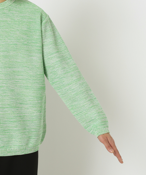 EDIFICE（エディフィス）の「ギマコットン ミックスヤーン プルオーバーニット（ニット/セーター・メンズ・グリーン/ネイビー/ダークブルー・MEDIUM/LARGE）」の21枚目の写真