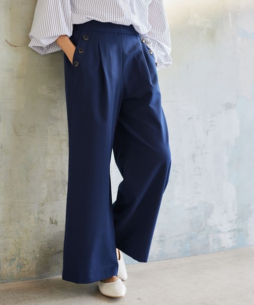 Elura(エルーラ)の「マリンワイドパンツ/996881(その他パンツ・レディース・ブラック/ネイビー/ホワイト・MEDIUM/LARGE)」の3枚目の写真