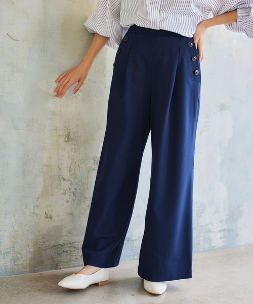 Elura(エルーラ)の「マリンワイドパンツ/996881(その他パンツ・レディース・ブラック/ネイビー/ホワイト・MEDIUM/LARGE)」の9枚目の写真