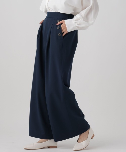 Elura(エルーラ)の「マリンワイドパンツ/996881(その他パンツ・レディース・ブラック/ネイビー/ホワイト・MEDIUM/LARGE)」の8枚目の写真