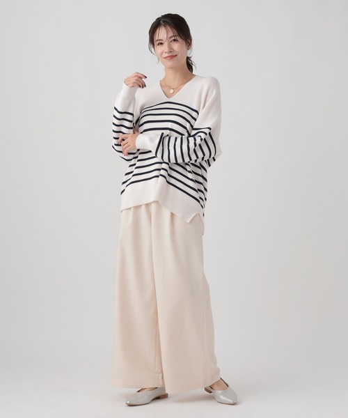 Elura(エルーラ)の「マリンワイドパンツ/996881(その他パンツ・レディース・ブラック/ネイビー/ホワイト・MEDIUM/LARGE)」の5枚目の写真